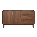 Moderne houten dressoir met metalen handvatten