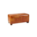 Leren Houten Hocker - Bruin, Modern Design